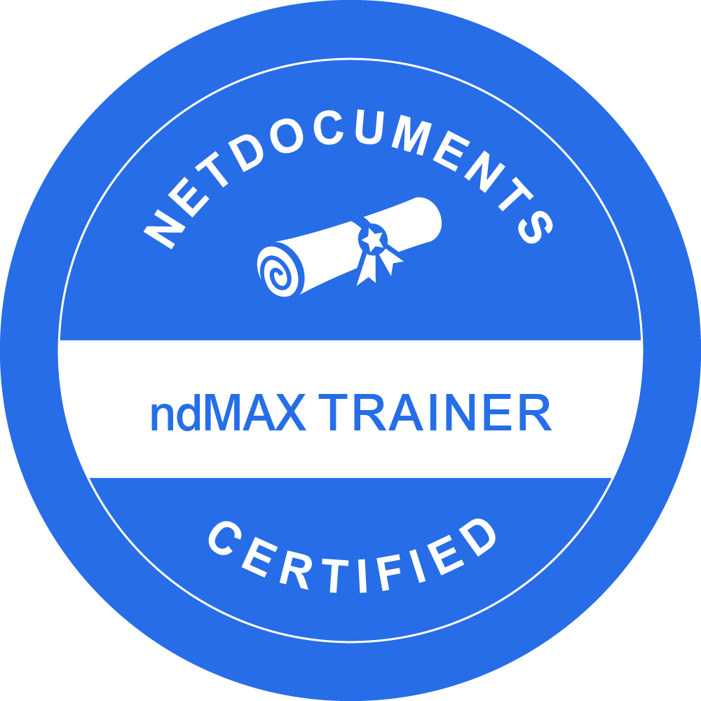 NetDocuments Certified ndMAX Trainer
