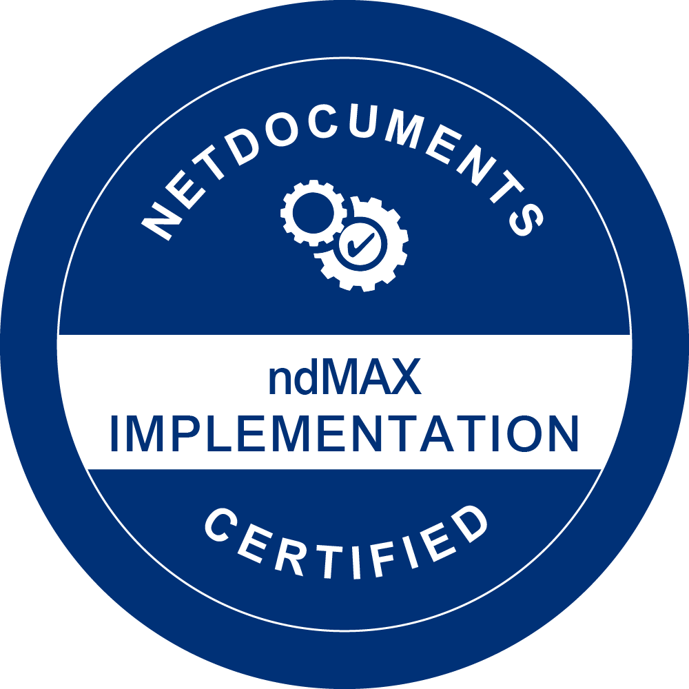 NetDocuments Certified ndMAX Implementation