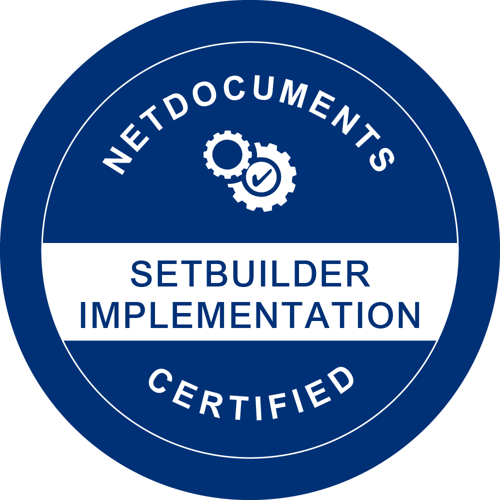 NetDocuments Certified Setbuilder Implementation