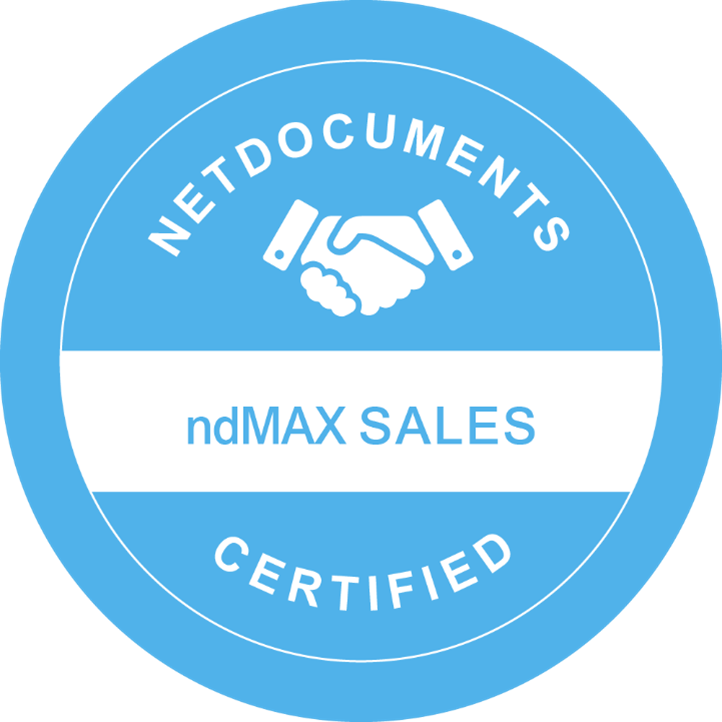 NetDocuments Certified ndMAX Sales