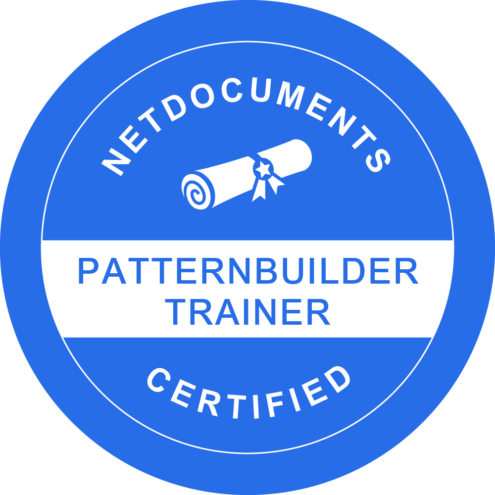 NetDocuments Certified Patternbuilder Trainer